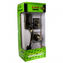Dorma Throw Deadbolt Heavy Duty Handleset Mortise Lock DH3 Capri finishes US5 Satin Brass